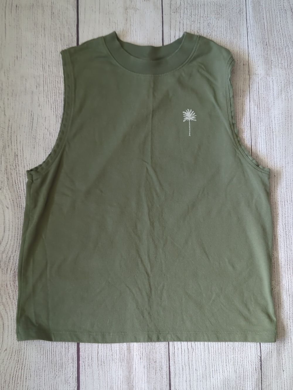 art class Olive Palm Tree Logo Sleeveless Top